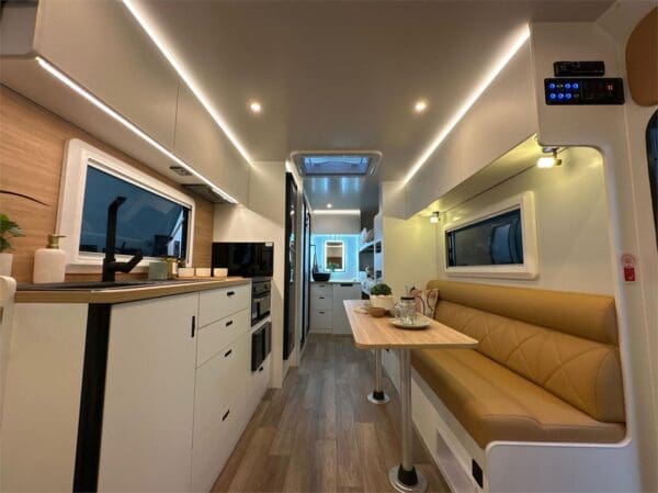  along with a one-piece honeycomb floor