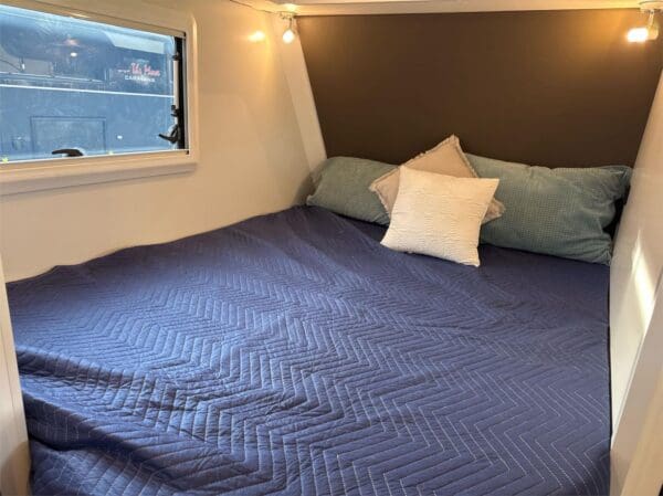  toolbox and gas hot water system upgrade.<br /><br />Timberless Body Construction<br />One continuous piece floor and roof (Single skin)<br />Full Stainless Steel Fixings<br />1 piece walls<br />Total shell 3 pieces<br />Hidden Dove Tail<br />Black High Strength Body Jacketing 400m<br />Fresh Water Tank 100L<br />Electric storage Hot Water<br />High Pressure Water Inlet<br />Thermostatic Valve<br />100W Solar Panel x 1<br />Outdoor Lights<br />100AH AGM Battery<br />Reading Lights<br />185L Compressor Fridge<br />Stereo with internal and external speakers<br />2 Plate Induction Cooktop<br />Soft Close Drawers & Metal Runners<br />Leatherette Upholstery<br />Queen Memory Foam Mattress<br />Door Head Protection<br />Lightweight ply carcass and furniture<br />Battery Box<br />10” Electric Brakes<br />Torsion Suspension with Shock<br />50mm ball Coupling<br />Stabiliser Legs<br />Awning<br />Black Aluminium Hatches<br />Alloy Fold Out Step<br />Entrance Handle with Light<br />Double Glazed Windows<br />Door With Security Screen<br />185L Compressor Fridge<br />Stereo with internal and external speakers<br />2 Plate Induction Cooktop