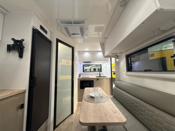  delivering an off-road caravan that’s ready for adventure straight off the showroom floor.<br /><br />Key Features<br /><br />Composite Construction – lightweight yet strong for long-lasting durability<br /><br />400Ah Lithium Battery System – ample power storage for extended off-grid stays<br /><br />600W Solar Capacity – reliable energy supply even in remote locations<br /><br />3000W Inverter – run household appliances with ease