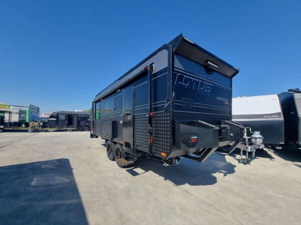  this caravan is built to conquer even the harshest conditions. The Trooper elevates your on-road living experience to new heights. It effortlessly handles rugged off-road terrains