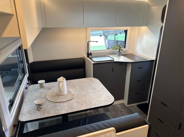  stress-free travel with this On The Move Galaxy 4.8 – a compact touring caravan designed for convenience